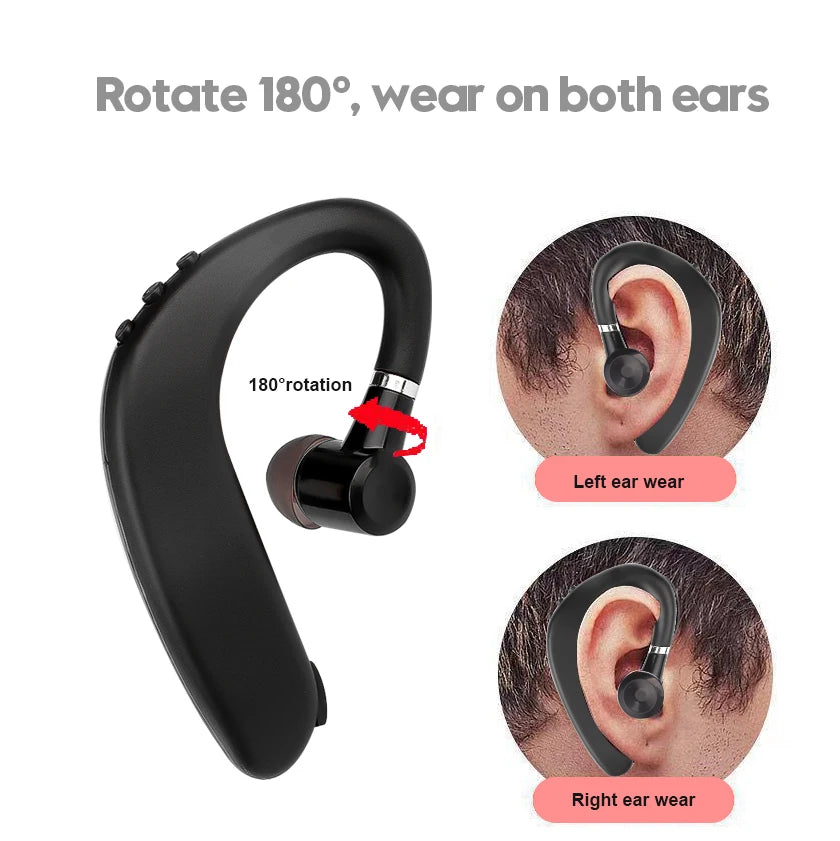 Wireless Bluetooth 5.0 Headset Single Long-lasting Business Earphone Left and Right Ears General Headphones for Mobile Phones