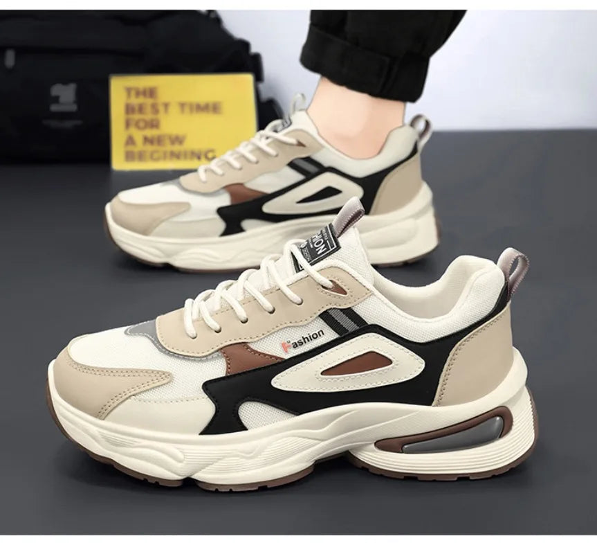 2025 Trendy Sneakers for Men Shoes Summer Outdoor Wear-Resistant Casual Sports Skateboard Shoes Fashion Breathable Shoes