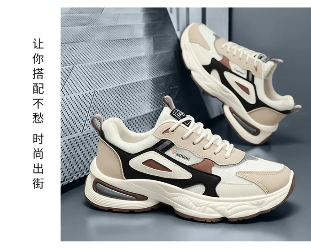 2025 Trendy Sneakers for Men Shoes Summer Outdoor Wear-Resistant Casual Sports Skateboard Shoes Fashion Breathable Shoes