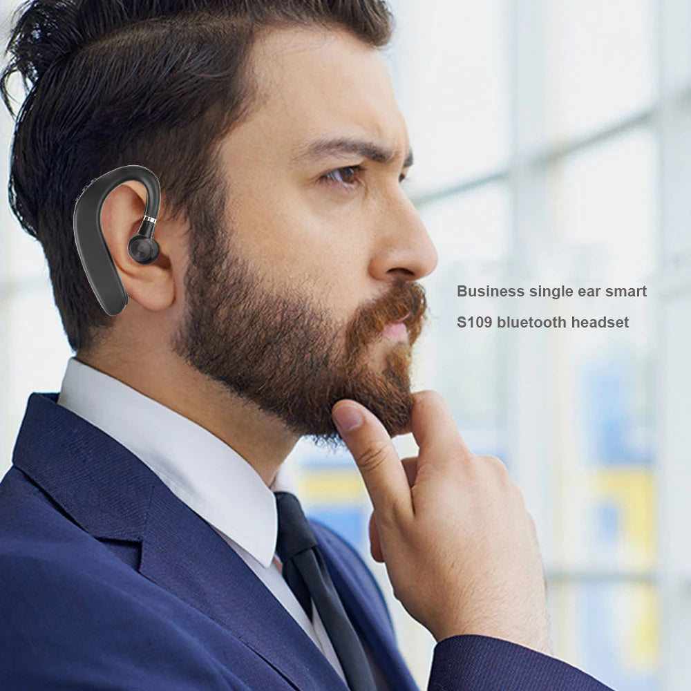 Wireless Bluetooth 5.0 Headset Single Long-lasting Business Earphone Left and Right Ears General Headphones for Mobile Phones