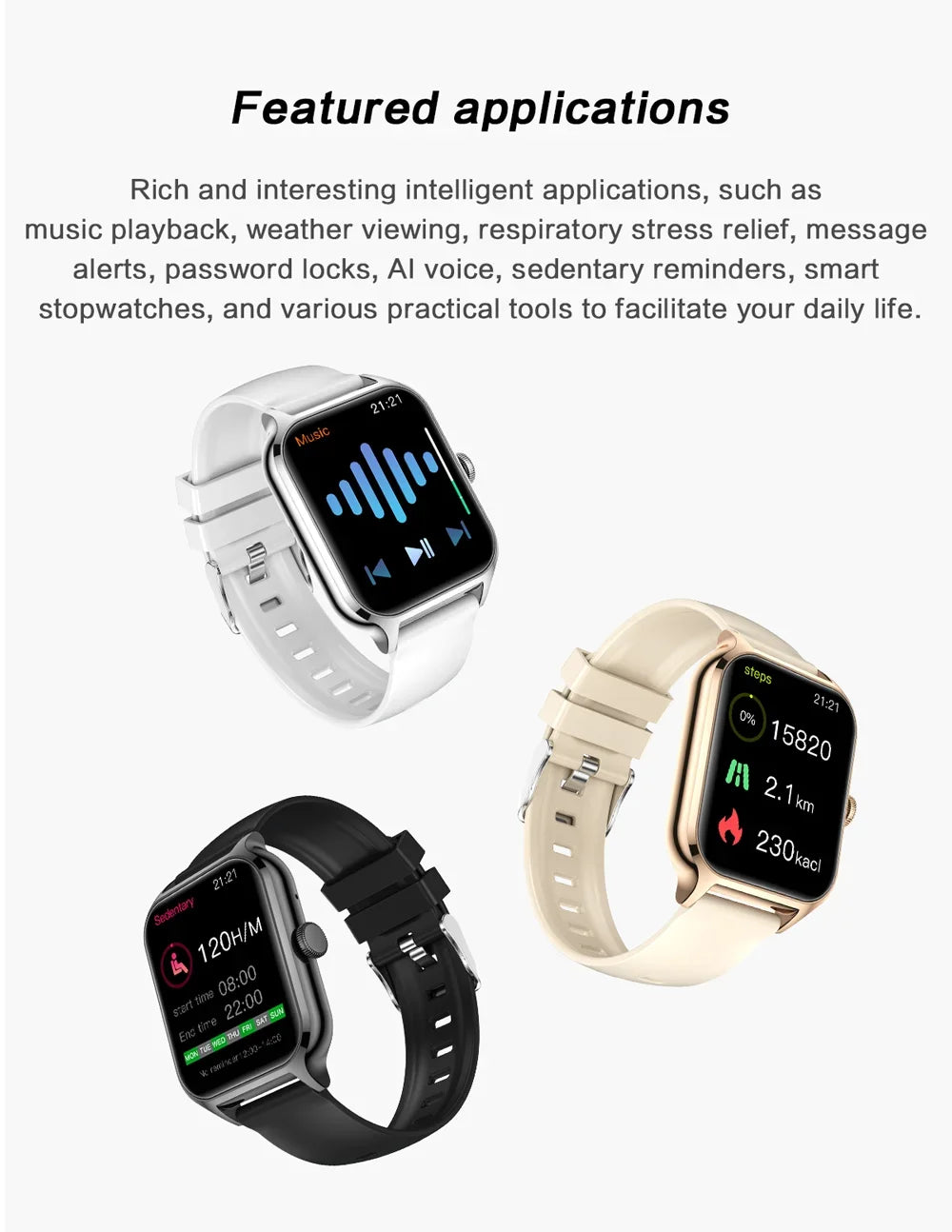2025 Smart Watch For Men Women 2.01" Full Touch Screen Heart Rate Tracker Bluetooth Call Waterproof Sport Smartwatch Android IOS