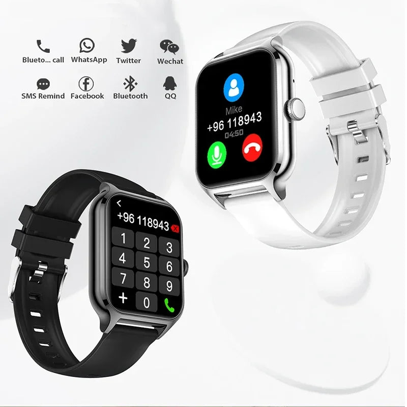 2025 Smart Watch For Men Women 2.01" Full Touch Screen Heart Rate Tracker Bluetooth Call Waterproof Sport Smartwatch Android IOS