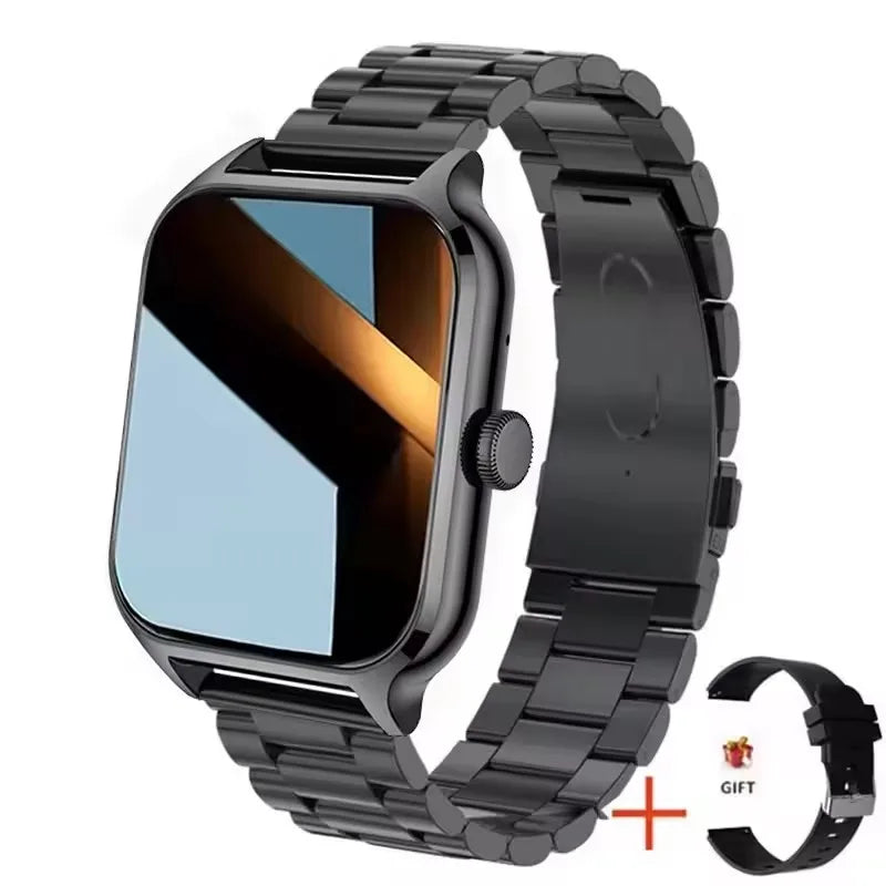 2025 Smart Watch For Men Women 2.01" Full Touch Screen Heart Rate Tracker Bluetooth Call Waterproof Sport Smartwatch Android IOS