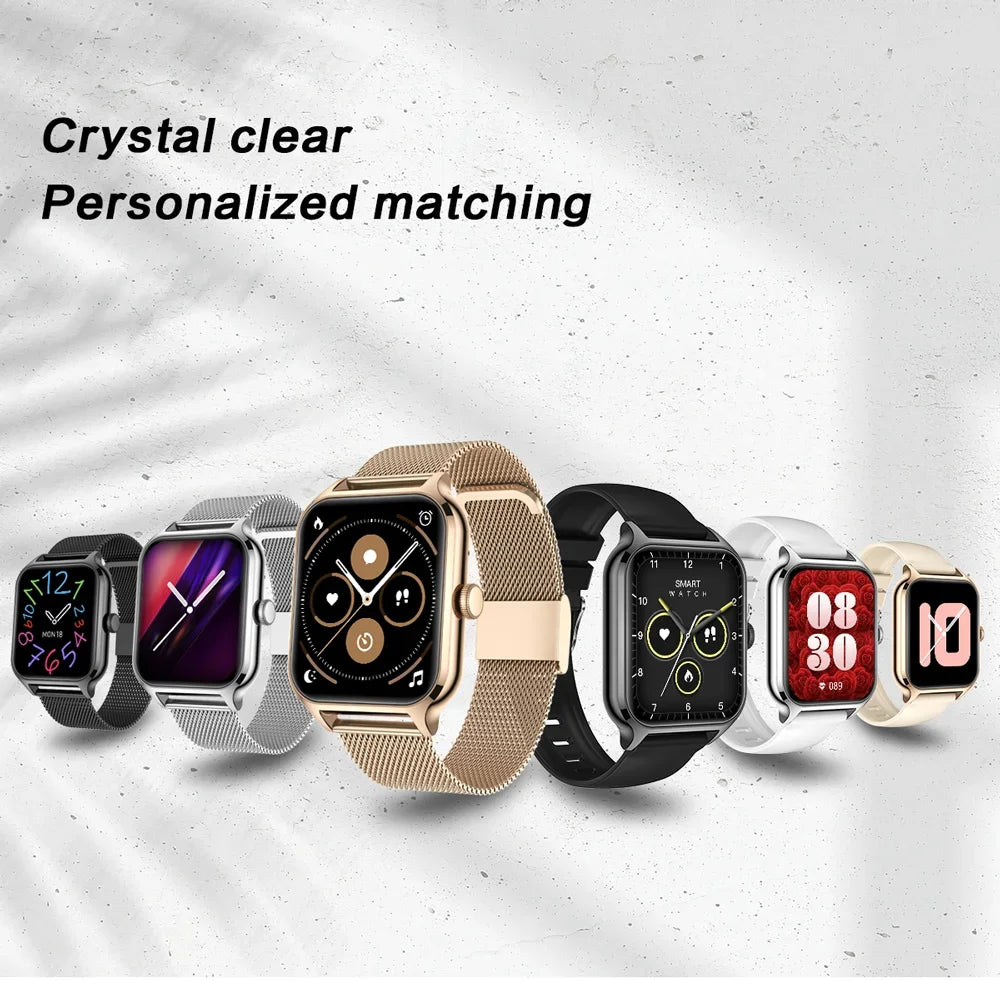 2025 Smart Watch For Men Women 2.01" Full Touch Screen Heart Rate Tracker Bluetooth Call Waterproof Sport Smartwatch Android IOS