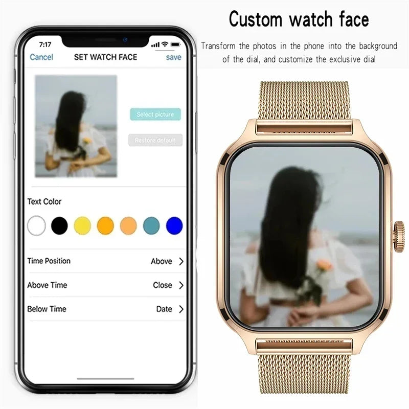 2025 Smart Watch For Men Women 2.01" Full Touch Screen Heart Rate Tracker Bluetooth Call Waterproof Sport Smartwatch Android IOS