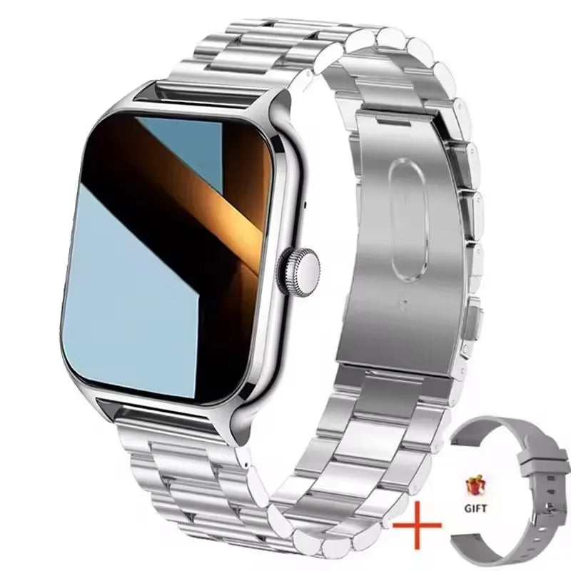 2025 Smart Watch For Men Women 2.01" Full Touch Screen Heart Rate Tracker Bluetooth Call Waterproof Sport Smartwatch Android IOS